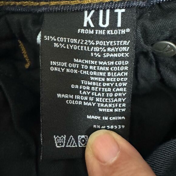 Kut from the Kloth  Preppy Boho Denim Y2K  Skinny Jeans Size 6 - Picture 4 of 7